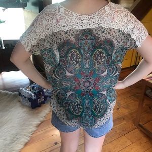Boutique lace boho blouse - summer